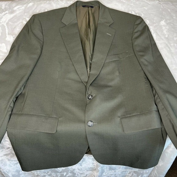 Brooks Brothers Brooksease Men's Green Wool Single Breasted Blazer - Picture 2 of 9